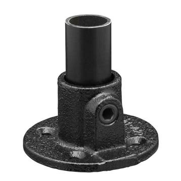 Buiskoppeling Ronde voetplaat Ø 42,4 mm Zwart Gelakt Staal, Verzenden, Nieuw