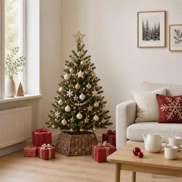 vidaXL Kerstboomkraag Vierkant Bruine Was 50 x 50 x 25 cm, Verzenden, Nieuw