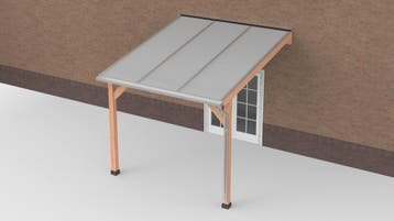 Douglas Terrasoverkapping Polycarbonaat Opaal Geschaafd 300, Tuin en Terras, Nieuw