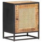 vidaXL Nachtkastje 40x30x50 cm ruw mangohout en natuurlijk, Huis en Inrichting, Slaapkamer | Nachtkastjes, Verzenden, Nieuw, Minder dan 45 cm