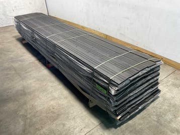 Veiling - 75x Vuren open gevelbekleding board zwart 430x18x1, Nieuw