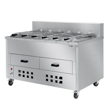 GGM Gastro | Houtskoolgrill - 1400mm - met 6 spiesen |, Tuin en Terras, Verzenden, Nieuw, GGM Gastro