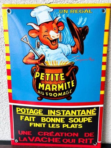 No reserve- Kleurrijk bolvormig emaille reclame bord PETITE