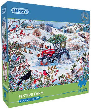 Lucy Grossmith - Festive Farm Puzzel (250XL stukjes) |, Verzenden, Nieuw