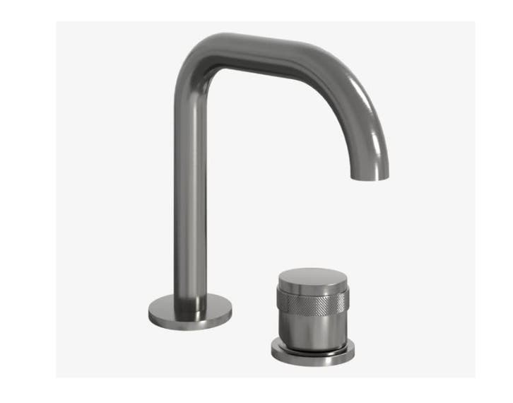 BLAUFOSS PAVILION FLAT 2 GATS WASTAFELKRAAN BRUSHED GUN, Doe-het-zelf en Verbouw, Sanitair, Ophalen of Verzenden