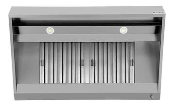 Unninox RVS Afzuigkap | Schuin Model | 1500x950x400mm, Witgoed en Apparatuur, Afzuigkappen, Ophalen of Verzenden, Nieuw