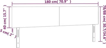 vidaXL Hoofdborden 2 st - 90x5x78/88 - cm - fluweel -, Ophalen of Verzenden, Zo goed als nieuw