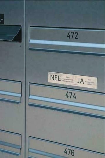 Geen reclame in uw brievenbus ontvangen?, Nieuw