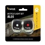 Technik BL01 siliconen fietsverlichting set voor en achter, Ophalen of Verzenden, Nieuw