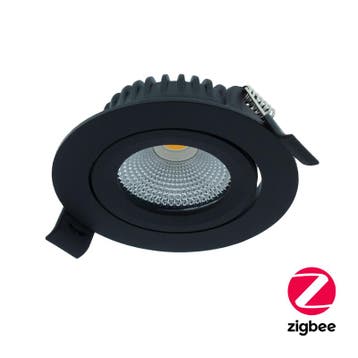LED INBOUWSPOT | 5W | Ø82mm | RGB+CCT | ZIGBEE3.0 | ZWART, Nieuw