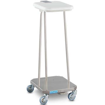 Afvalzakhouder | RVS | Klapdeksel | Wielen (Geremd) |, Verzenden, Nieuw in verpakking