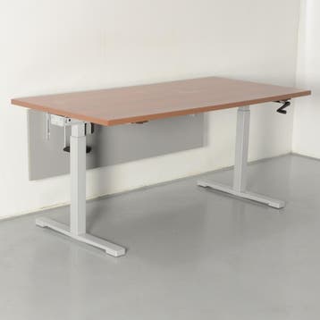 MDD bureau, noten blad, 160 x 80 cm, hoogte instelbaar, Ophalen of Verzenden, Nieuw