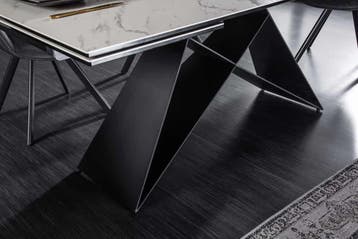 Uitschuifbare eettafel PROMETHEUS 180-220-260cm wit marmer, Huis en Inrichting, Tafels | Eettafels, Ophalen of Verzenden, Nieuw