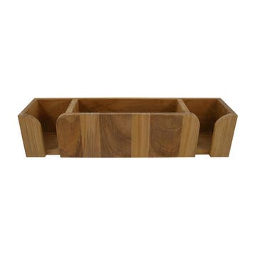 Teak mok/beker houder met opbergrek, Ophalen of Verzenden, Nieuw