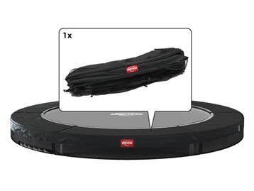 Trampoline Rand Berg Favorit inground 380 cm Zwart, Ophalen of Verzenden, Nieuw