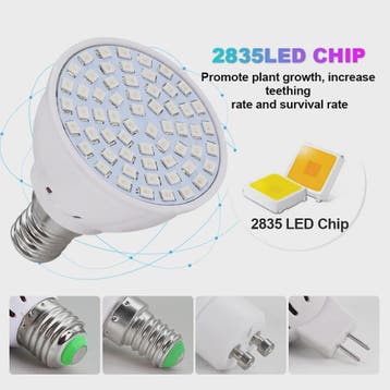 Full Spectrum LED Groeilamp E27 80 LEDs - Plantenlamp voor B, Verzenden, Nieuw