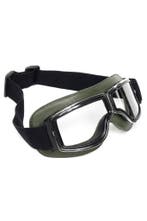 Goggles Motorbril Skibril Bril Groen Montuur Transparante Gl, Ophalen of Verzenden, Nieuw, Overige maten, Carnaval
