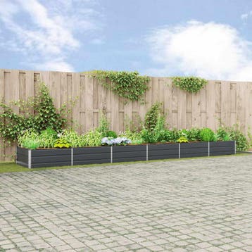 vidaXL Plantenbak Antraciet 580 x 100 x 45 cm Gegalvaniseerd, 100 cm of meer, Verzenden, Nieuw, Metaal