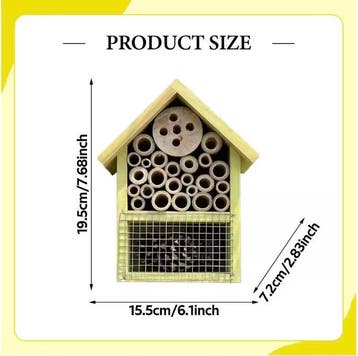 Houten Bijen- en Vlinderhuis – Hangend Insectenhotel Tuin