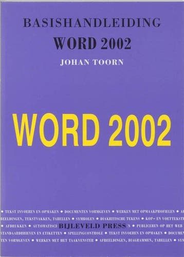 Basishandleiding Word 2002 - Toorn, Boeken, Verzenden, Gelezen
