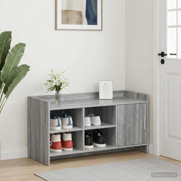 vidaXL Schoenenkast Grijs Sonoma 100 x 39,5 x 51 cm Bewerkt, Verzenden, Nieuw