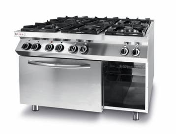 Gasfornuis Kitchen Line 6 Pits met Elektrische Heteluchto..., Verzenden, Nieuw in verpakking