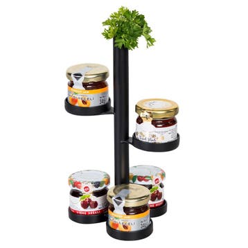 GGM Gastro | Buffetstandaard - zwart gecoat RVS - 5-laags -, Verzenden, Nieuw in verpakking, RVS Meubilair