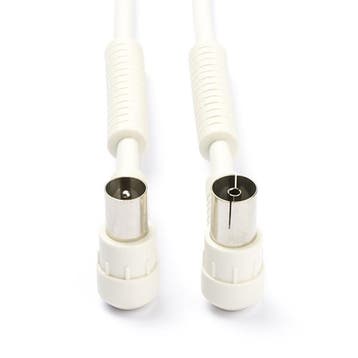 Coax kabel - Nedis - 3 meter (Digitaal, Haaks, 120 dB, Wit), Verzenden, Nieuw