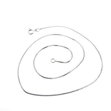 Witgouden Venetiaanse schakelketting, Ophalen of Verzenden, Gebruikt, Goud, Goud
