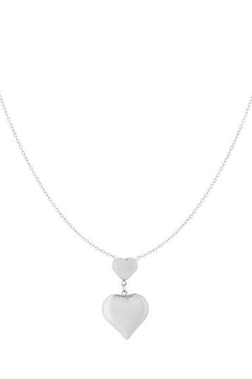 Double love ketting (Hangerkettingen, Kettingen), Verzenden, Nieuw, Zilver, Overige materialen