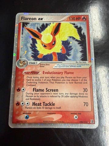 Pokémon - 1 Card - Flareon - EX - EX Delta Species, Nieuw