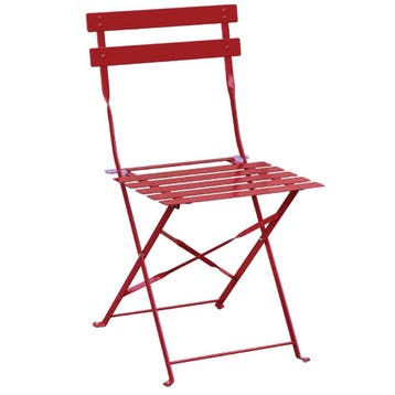 Bolero stalen opklapbare stoelen rood (2 stuks), Verzenden, Nieuw in verpakking