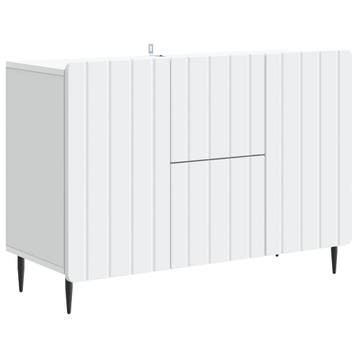 vidaXL Dressoir met lade Wit 89 x 34,5 x 62 cm Bewerkt hout, Verzenden, Nieuw, Overige houtsoorten, Minder dan 50 cm
