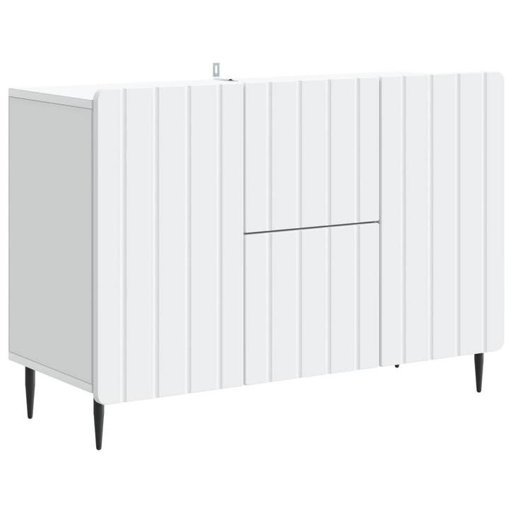 vidaXL Dressoir met lade Wit 89 x 34,5 x 62 cm Bewerkt hout, Huis en Inrichting, Kasten | Dressoirs, Nieuw, Minder dan 50 cm, Overige houtsoorten