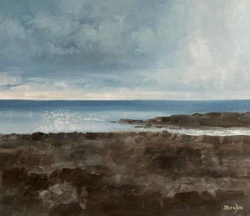 Gianmarco Serafini (XX-XXI) - Tide and shadow, Antiek en Kunst, Kunst | Schilderijen | Klassiek