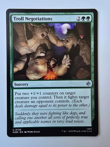 TROLL NEGOTIATIONS (HOB) (U 0138) (MTG) (TRADING CARD), Verzenden, Gebruikt