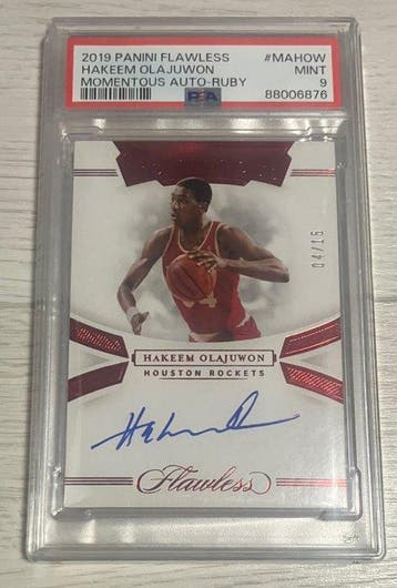2019/20 Panini Flawless Hakeem Olajuwon #/15 Ruby, Nieuw
