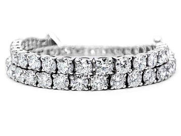 Armband - 14 karaat Witgoud - 5.43ct. tw. Diamant, Nieuw