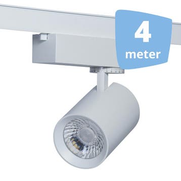 LED RAILVERLICHTING EOS WIT 4 SPOTS + 4M RAILS