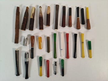 Zonder minimumprijs - Sigarettenhouder (27) - Hout, Hoorn,, Verzamelen, Rookartikelen, Aanstekers en Luciferdoosjes, Nieuw