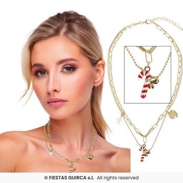 Dubbele Ketting Kerstbedeltjes, Verzenden, Nieuw