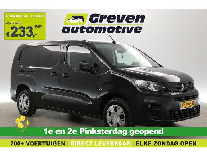 Peugeot Partner 1.5 BlueHDI 102PK L2 | Airco | Cruise |, Auto's, Bestelauto's, Handgeschakeld, Diesel, Zwart, Peugeot