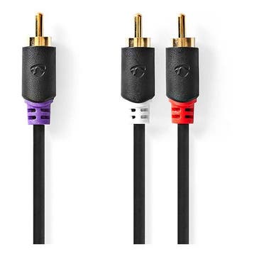 Subwoofer splitterkabel | Tulp naar 2x tulp | M  M | Nedis, Verzenden, Nieuw