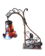 Muller Frères - Lamp - Smeedijzer, glas-in-lood (geëtst,, Antiek en Kunst