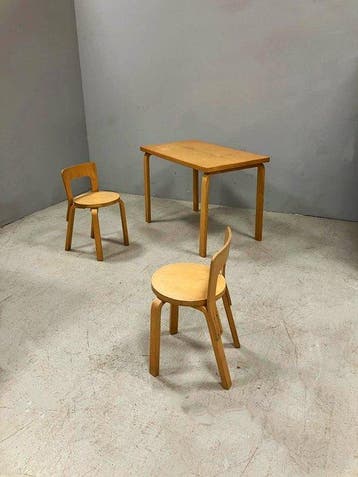 Artek - Alvar Aalto - Tafel (3) - mod. 66 en mod. 81B - Hout