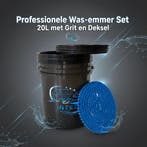 Professionele 20L Was-emmer Set met Grit Guard &amp; Deksel, Ophalen of Verzenden