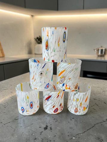MurArt - MurArt - Drinkset (6) - Glas - Murrine Millefiori