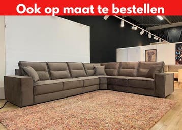 Hoekbank VERONA 340 x 270 cm Eric Kuster VELVET!, Hoekbank, Vierpersoons of meer, 300 cm of meer, Nieuw