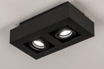 Rietveld Plafondlampen - Zwart - Metaal, Verzenden, Nieuw