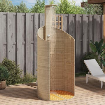 vidaXL Buitendouche 100x100x241,5 cm poly rattan en, Verzenden, Nieuw